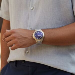 Rare Find Vintage New in box Waltham men's quartz watch silver and gold-tone